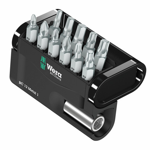 Wera 12 Piece 'Bit-Check 12 Metal 1' Screwdriver Bit Set With Case image