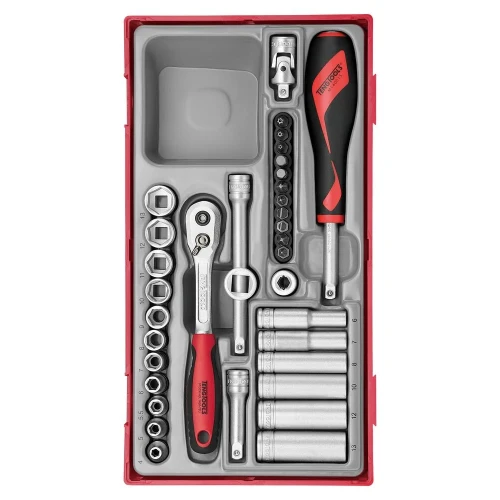 Teng Tools TT1435 35 Piece 1/4'' Drive Socket Set image