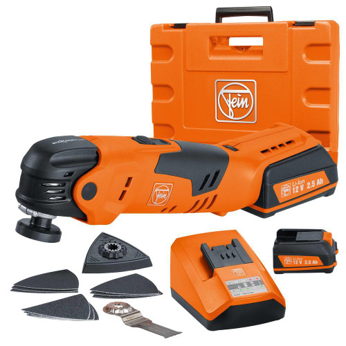 Fein AFMT 12 SL MultiTalent 12V Multi Tool with 2x 2.5Ah Batteries
