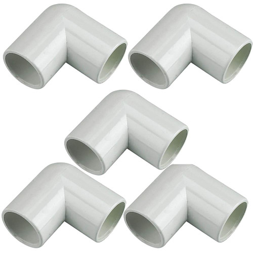 FloPlast 21.5mm White PVCu Overflow Pipe 90° Bend - Pack of 5 image