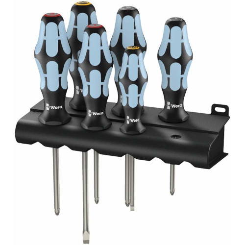 Wera 3334/3350/3355/6 Stainless Kraftform 6 Piece Screwdriver Set SL/PH/PZ image Wera 3334/3350/3355/6 Stainless Kraftform 6 Piece Screwdriver Set SL/PH/PZ image
