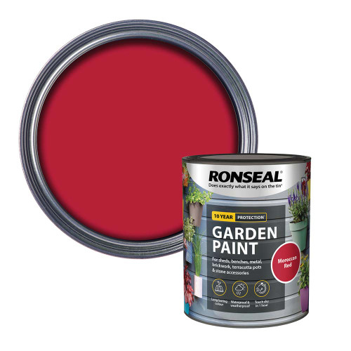 Ronseal Garden Paint Moroccan Red 750ml image