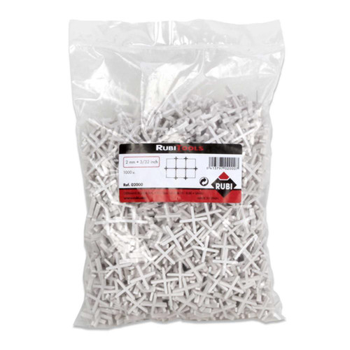 Rubi Cross Tile Spacers 1mm - Bag of 1000 image Rubi Cross Tile Spacers 1mm - Bag of 1000 image