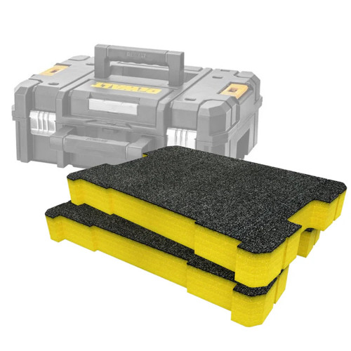 Shadow Foam YELLOW 50mm Inserts for Dewalt TSTAK Cases - Pack of 2 image