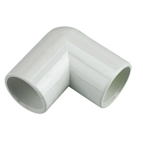 Floplast 21.5mm White PVCu Overflow 90° Bend - Pack of 3