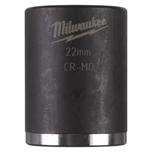 Milwaukee 22mm 1/2” Sq. SHOCKWAVE Short Socket image Milwaukee 22mm 1/2” Sq. SHOCKWAVE Short Socket image