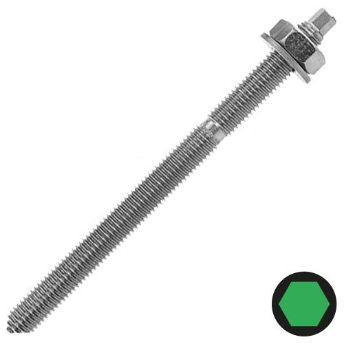 Fischer M24 x 300mm FTR M Threaded Rod Steel Grade 5.8 - Pack of 5 Fischer M24 x 300mm FTR M Threaded Rod Steel Grade 5.8 - Pack of 5