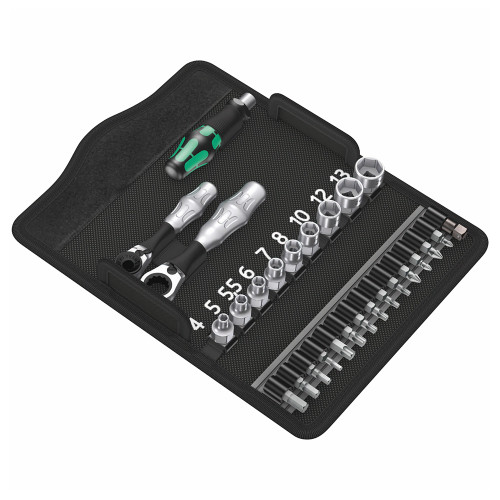 Wera 27 Piece Kraftform Kompakt Zyklop 'Mini 2' 1/4'' Socket Set image Wera 27 Piece Kraftform Kompakt Zyklop 'Mini 2' 1/4'' Socket Set image