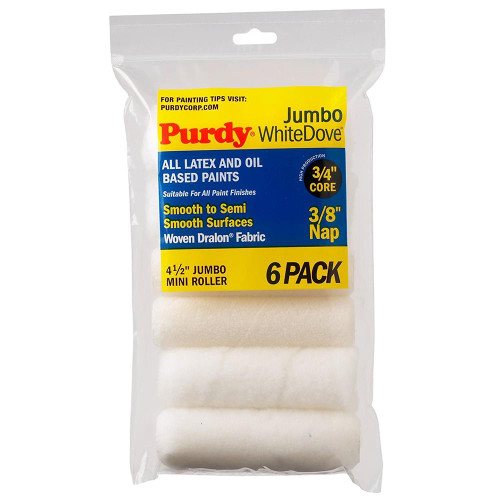 Purdy 4.5'' 3/8 White Dove Sleeve 6 pack image