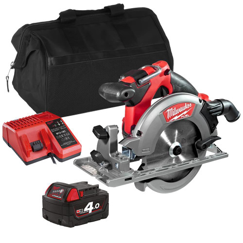 Milwaukee M18 CCS55ITS 18V M18 FUEL 165mm Circular Saw with 1 x 4.0Ah Battery, Charger & Bag image