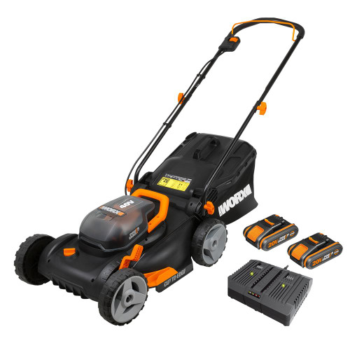 Worx WG743E 40V 40cm Cordless Mower, 2x 2.0Ah Batteries & Charger image