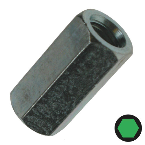 M6 x 18mm Hex Connector Nut - Box of 100