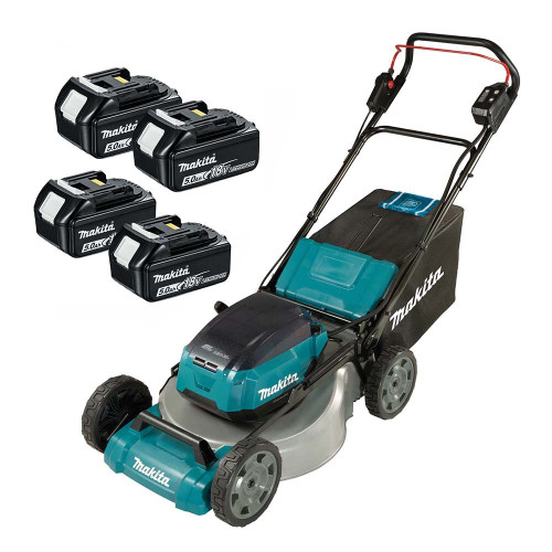Makita DLM530PT4 36V (Twin 18V) LXT Cordless 53cm Lawnmower With 4x 5Ah Batteries image