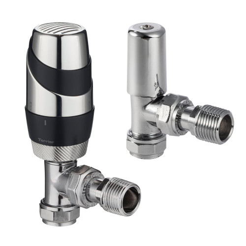 Pegler TERRIER Decor 15mm Angle TRV & LS (Anthracite/Chrome) image