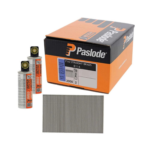 Paslode F16 / 16GA 19mm Straight Electro Galv IM65 Collated Nail & Fuel - Pack of 2000 image