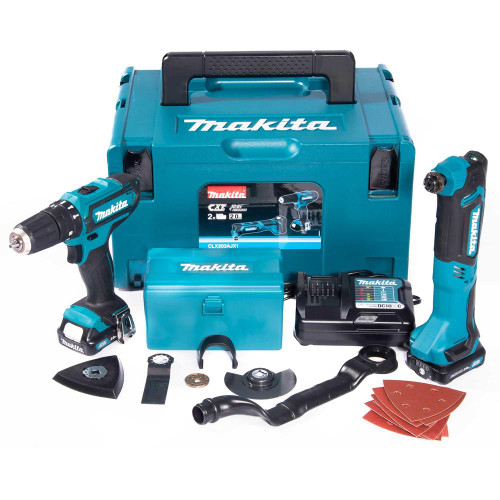 Makita CLX203AJX1 10.8v CXT 2 Piece Kit with 2 x 2Ah Batteries, Charger and Case image