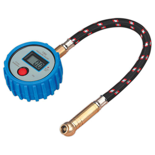 Sealey Tyre Pressure Gauge Digital with Leader Hose & Quick Release image