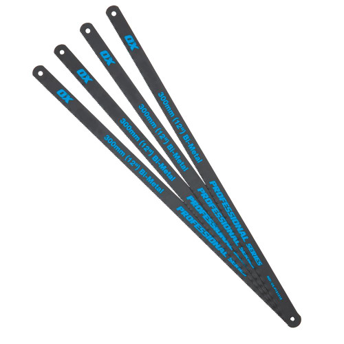 OX Pro Hacksaw Blades 24 TPI 300mm/12'' - Pack of 4 image