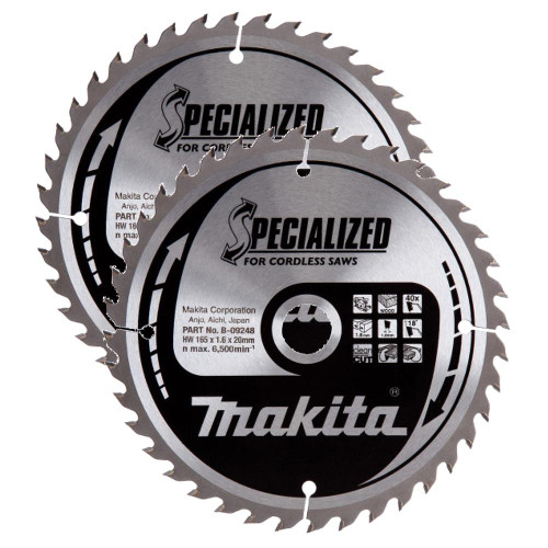 Makita 165mm 40T TCT Blade - Pack of 2 image