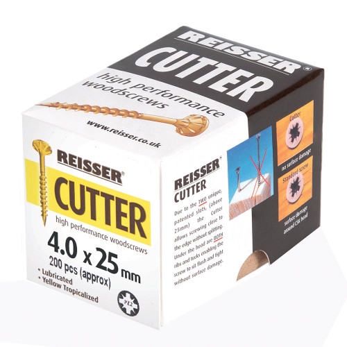 Reisser 4 x 25mm Cutter Wood Screws - Box of 200 image