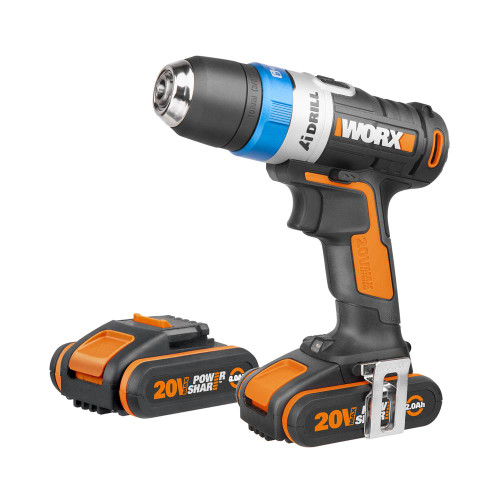 Worx WX1781 20v MAX AI Drill with 2 x 2Ah Batteries, Charger and Case image