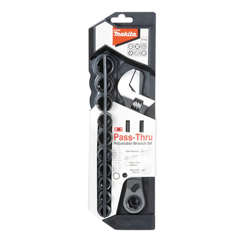 Makita Pass Thru Adjustable Wrench - 11 Piece Set image