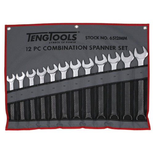 Teng Tools Metric Spanner 9 Piece Set 20-32mm in Tool Roll image