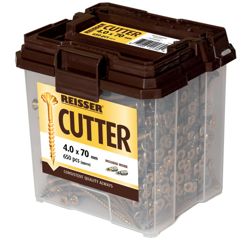 Reisser 4 x 70mm Cutter Wood Screws - Tub of 650 image