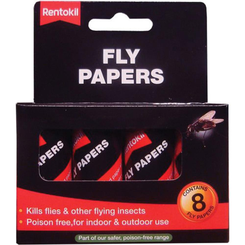 Rentokil Fly Paper - Pack of 8