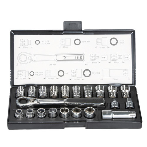 Makita Pass Thru Sockets - 21 Piece Set image