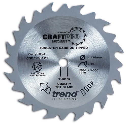 Trend CraftPro Saw Blade 165mm x 20mm 24T image