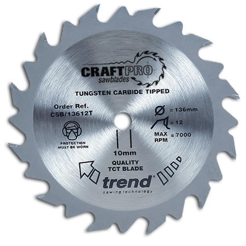 Trend CraftPro Saw Blade 165mm x 15.88mm 24T image