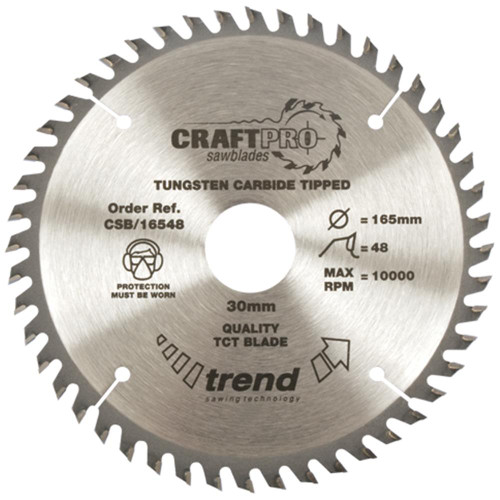 Trend CraftPro Saw Blade 165mm x 20mm 48T image