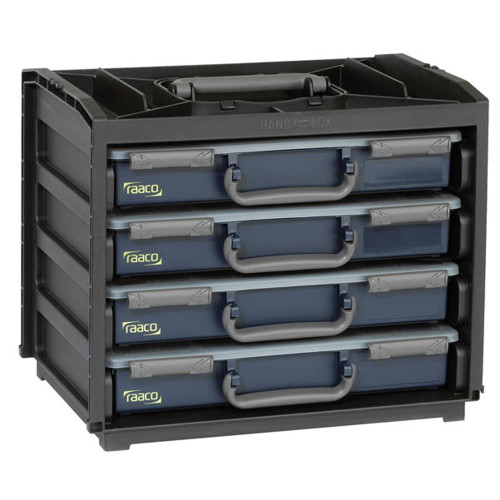 Raaco 136242 Handybox 55 Professional Engineers Service Case Holder c/w 4 Cases