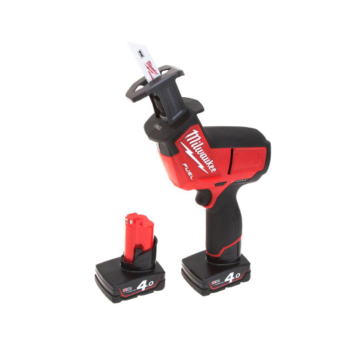 Milwaukee 12v Fuel Brushless Hacksaw + 2 x 4.0Ah Batteries