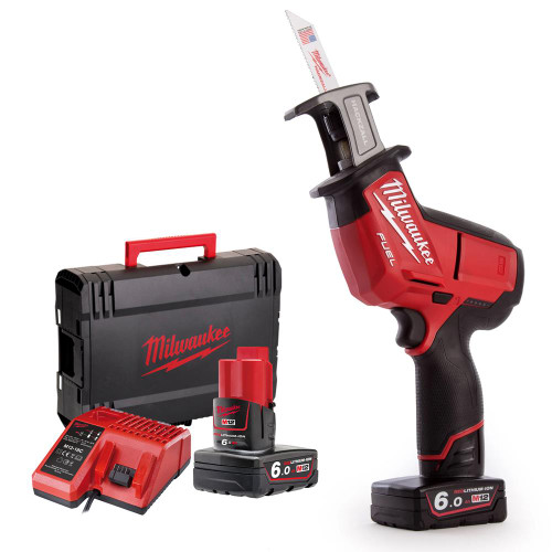 12v M12 FUEL Hackzall with 2 x 6Ah Batteries, Charger and Case image