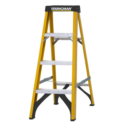 Youngman S400 Fibreglass 4 Tread Step Ladder image