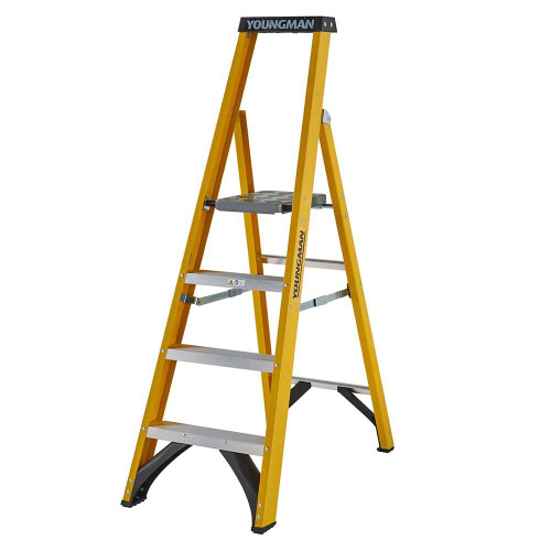 Youngman Youngmans S400 Fibreglass Platform 4 Tread Stepladder image