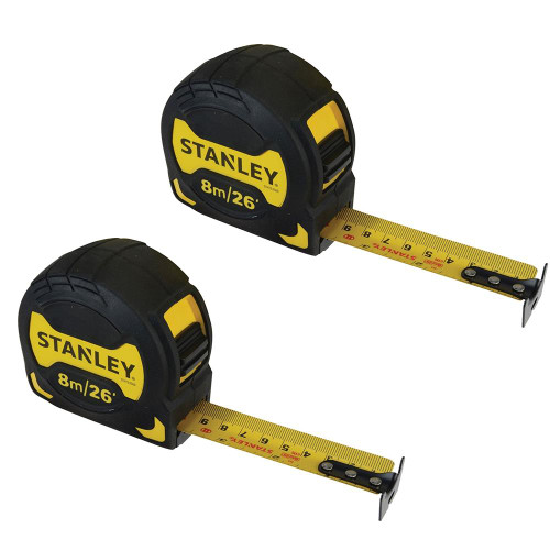 Stanley Griptape Tape Measure 8m/26' - Pack of 2 image