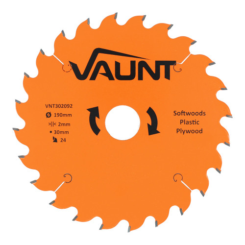 Vaunt TCT Circular Saw Blade 190mm x 30mm 24T image Vaunt TCT Circular Saw Blade 190mm x 30mm 24T image