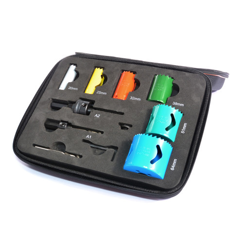 Vaunt X Premium Holesaw Bi-Metal Electrician Set Color Coded - 11 piece image