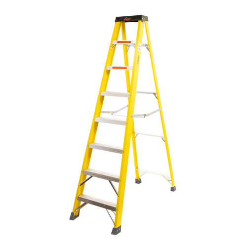 Vaunt Fibreglass Step Ladder 8 Tread 2.23m image