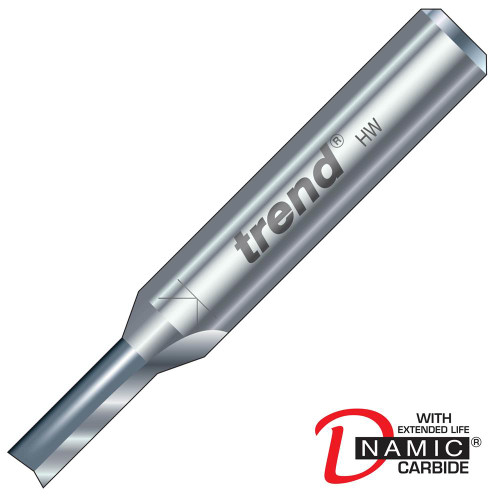 Trend 3/01X1/4TC Trend Two Flute Cutter 11mm Cut - 1/4'' Shank, 4mm Dia image