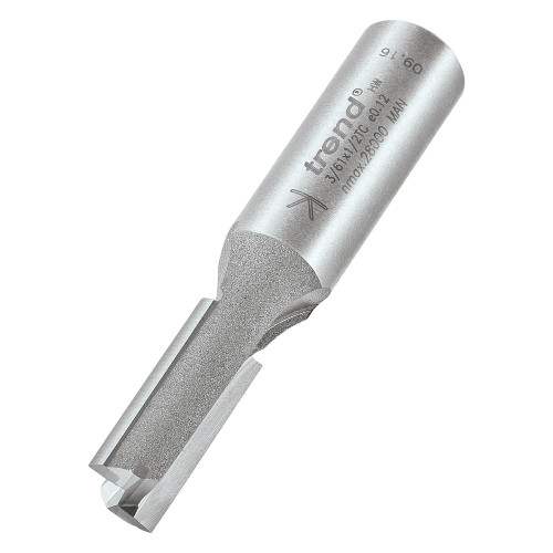 Trend Two Flute Cutter 25mm Cut - 1/2'' Shank, 10mm Dia image
