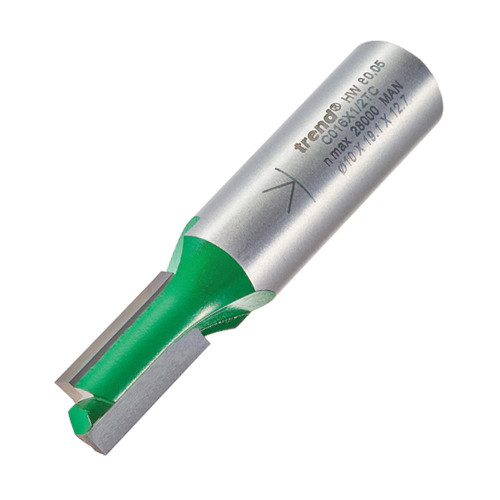 Trend Two Flute Cutter 19.1mm Cut - 1/2'' Shank, 10mm Dia image