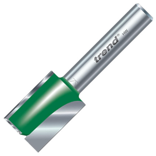 Trend Two Flute Cutter 25mm Cut - 1/4'' Shank, 18mm Dia image