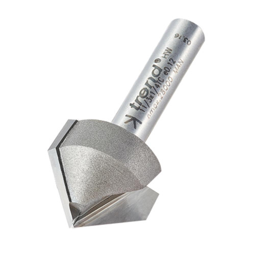 Trend Chamfer V Groover Cutter 45°, 9mm Cut - 1/4'' Shank, 19.1mm Dia image