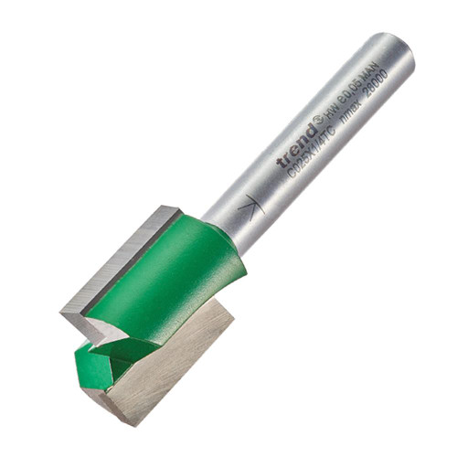 Trend Two Flute Cutter 19.1mm Cut - 1/4'' Shank, 15.9mm Dia image