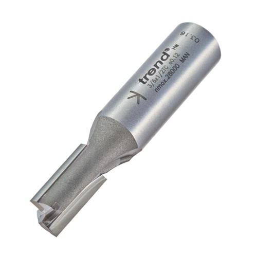 Trend 3/6X1/2TC Trend Two Flute Cutter 19mm Cut - 1/2'' Shank, 10mm Dia image