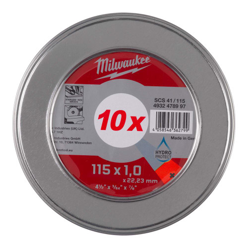 Milwaukee 115mm x 1.0mm Metal Cutting Discs - Pack of 10 image